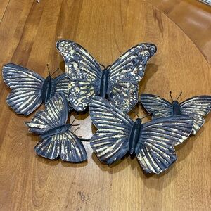 Metal, butterfly wall decor.